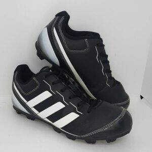 Adidas Rundown Boys Pre-owned Black/White Baseball Sneakers - sz. 4 1/2